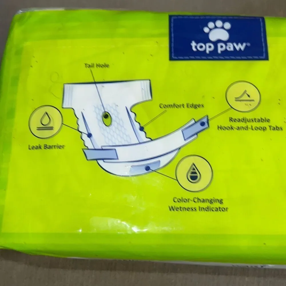 Top Paw Disposable Diapers - 12 pk Size Medium